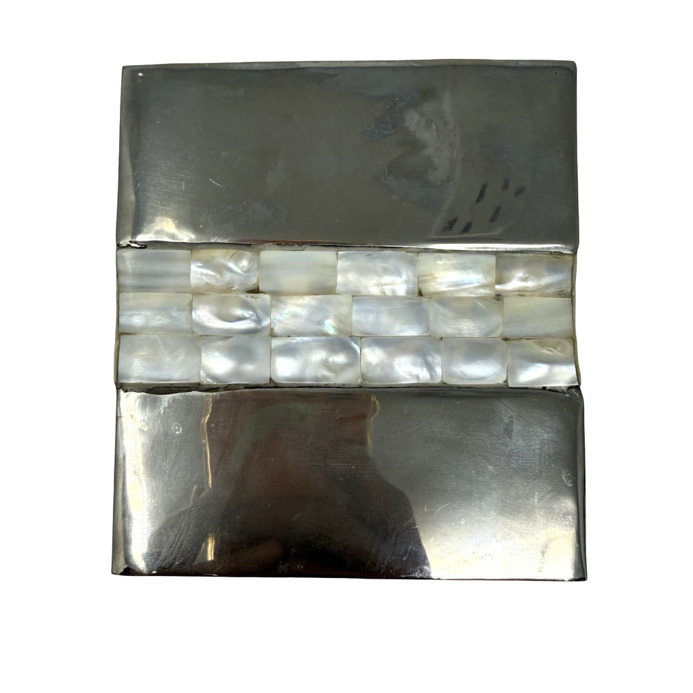 Vintage Paradigm Exclusives India Stainless Steel Shell Inlay Tissue Holder - Picture 9 of 13
